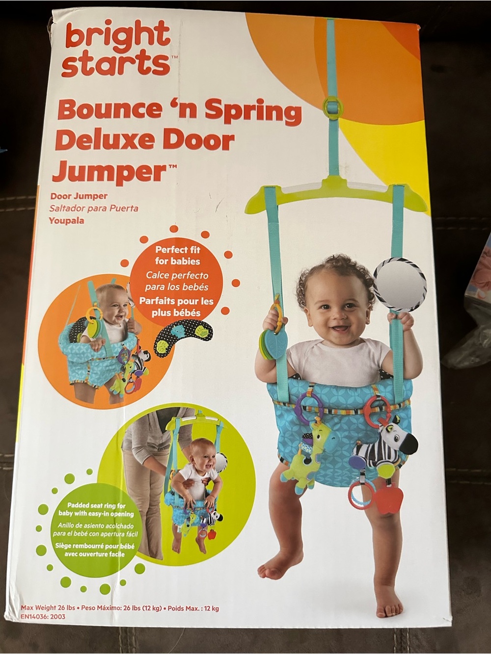 New bright starts deluxe door jumper